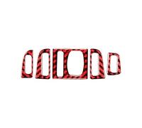Pegatinas Decorativas Para Serie 5 F10 F18 2011-2017 Fibra Carbono Interior Salida Aire Ajuste Volumen Aire Molduras Marcos Pegatinas Embellecedora Fibra Carbono(RED,Right-hand drive)