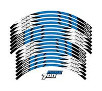 Pegatinas Decorativas para Yamaha TENERE 700 Adventure Accesorios Reflectantes para Motocicleta Pegatina para Rueda Dentro del Cubo Calcomanías Cinta Rayada De Llanta(BLU)