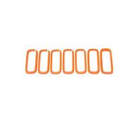 Pegatinas Decorativas Parrilla Delantera Coche Inserto Rejilla Embellecedor Para Jeep Para Renegade 2016-2018 Parrillas Carreras Accesorios Exteriores(Orange)