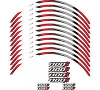 Pegatinas Decorativas Pegatina para Rueda Calcomanía Impermeable para Cubo, Cinta De Raya Llanta 17 Pulgadas para Honda CBR1100XX para Super para Blackbird 1997-2009(Rosso)