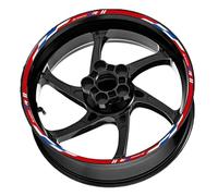 Pegatinas Decorativas Pegatina Reflectante para Rueda De Motocicleta Accesorios Carreras 17 Neumáticos Grifos Llanta, Calcomanía Impermeable para BMW S1000RR S 1000 RR(Rosso)