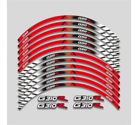 Pegatinas Decorativas Pegatinas Decorativas para Ruedas Y Bujes De Motocicleta para BMW G310R Accesorios Calcomanías Juego Cintas Reflectantes para Llantas Neumáticos(Rosso)