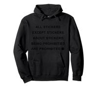 Pegatinas divertidas con diseño de declaración Sudadera con Capucha