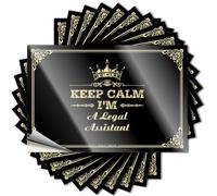 Pegatinas divertidas para caja de herramientas, texto en inglés "Keep Calm I'm A Legal Assistant", calcomanías divertidas para coches, letreros de cocina (6 x 9 cm)