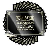 Pegatinas divertidas para coche, diseño de texto en inglés "Education is Important But Pencak Silat is Importanter", paquete de calcomanías para decoración de coche (8 x 12 cm)