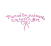 Pegatinas divertidas para coche en rosa Please Be Patient I'm Just A Girl Pegatinas para coche Apto coches camiones y SUV Impermeables