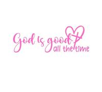 Pegatinas divertidas para el coche en rosa «God Is Good all The Time» aptas para turismos camionetas y SUV