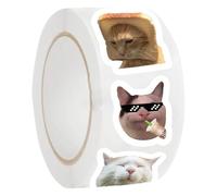 Pegatinas Divertidas Para Gatos - 500 Piezas Lindos Rollos De Pegatinas Impermeables, Rollo De Para Memes De Gatos | Calcomanías Juguetes Para Ordenador Portátil Botella Pulsera Mesa Hogar E