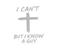 Pegatinas divertidas para la luneta trasera plateadas «Yo no puedo pero conozco a alguien»