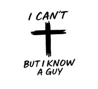 Pegatinas divertidas para la ventanilla del coche negras «Yo no puedo pero conozco a alguien»