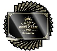 Pegatinas divertidas para parachoques con texto en inglés "I Can't Keep Calm I'm Japanese Stickers Funny Signs for Man Cave Bumper Sticker" (12 x 18 cm)