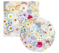 Pegatinas DIY, 100 Pegatinas, Pegatinas Decorativas, Pegatinas Flores y Plantas, Pegatinas Manual, Vinyl Wasserdicht Aufkleber für Wasserflaschen Laptop Bullet Journals Fotoalbum