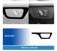 Pegatinas Embellecedoras Panel De Interruptores Los Faros Delanteros Coche Color Negro Piano Para Q5 Q5L FY 2018 2019 2020 2021 2022 2023 HETEVSCCK(RHD)