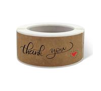 Pegatinas en Relieve 120 pegatinas de agradecimiento por su pedido, etiquetas for sellar sobres, decorativas, suministros papelería(Grey)