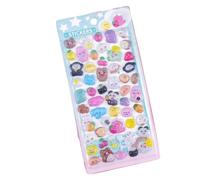 Pegatinas en relieve de dibujos animados, pegatinas de plástico ABS impermeables para cuaderno, diario, cubierta de teléfono, scrapbooking, decoración, decoración de tarjetas de nombre