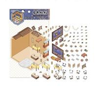 Pegatinas Escenas Miniaturas,Escenas Miniaturas Pegatina | Calcomanías para portátil con efecto - Crea tus propias pegatinas de escenario, pegatinas decorativas para computadora portátil