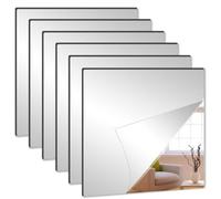 Pegatinas Espejo Rectangulares 6 Piezas Acrílicas para Decoración Azulejo 15x15 cm