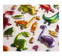 Pegatinas - Espuma - Dinosaurios - Efecto Metálico