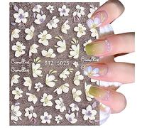 Pegatinas estereoscópicas 5D con diseño de flores en relieve, 3D, autoadhesivas, diseño de flores