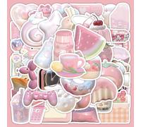 Pegatinas estéticas de chica linda rosa, 63 pegatinas rosas lindas, decoración linda para la habitación, coqueta, estética de chica limpia,
