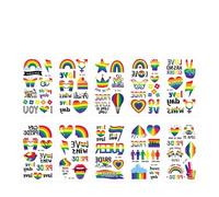 Pegatinas faciales de tatuajes impermeables, pegatinas de tatuajes for fiestas for hombres y mujeres(10 pcs f)