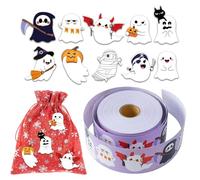 Pegatinas fantasma - 500 piezas calcomanías del rollo de Halloween, pegatinas para portátiles espectrales, paquete de etiquetas de Halloween, diseño fantasma | Pegatinas divertidas para equipaje