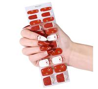 Pegatinas festivas para presionar Fácil de usar Decoración navideña duradera Sin gel Pegatinas de uñas Navidad