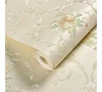 Pegatinas florales 3D únicas para transformar tu espacio, arte mural perfecto para cualquier habitación (53 cm x 3 m, JA102-beige)