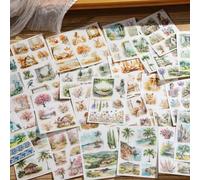 Pegatinas Florales para Scrapbooking y Journaling - Ta Merry Jardín Estéticas Decorativas para Bloc de Notas (Monet's Garden)