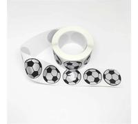 Pegatinas for rascar, 1000 unidades/rollos de 25 mm, etiqueta adhesiva redonda for, cubierta postal oro rosa plateado, pegatinas juego for mensajes papelería for bricolaje(Football)