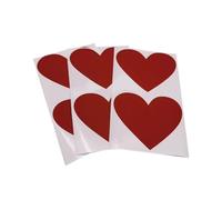 Pegatinas for rascar, 200 piezas, 60x70 mm, pegatina for rascar, corazón de amor, pegatinas adhesivas doradas y grises, juego de fiesta, boda, álbum de fotos DIY for bricolaje(Red)