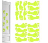 Pegatinas fosforescentes | Pegatinas de huellas verdes - Pegatinas de decoración de huellas de halloween, 2 hojas de pegatinas realistas de halloween, adorno de puesta en Flavas