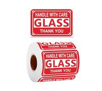 Pegatinas Frágiles Para El Envío,Cinta de Embalaje Adhesiva en Rollo de 250 Piezas - Adhesivos Para Frágil Y Manejar Con Cuidado | Para Cajas Uso Comercial Platos Materiales Vidrio Cocina Televisión
