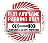 Pegatinas - Funda para libros P-51 estacionamiento de aviones solo para adolescentes verano (6 x 9 cm)