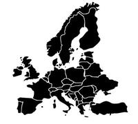 Pegatinas genéricas para mapas de Europa en 30 x 30 cm, 40 x 40 cm, 50 x 50 cm, 60 x 60 cm, Mapa Europeo para caravanas (43/7)