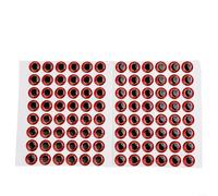 Pegatinas holográficas 3D de señuelo de pesca para atar moscas y manualidades de aparejos, goma suave moldeada con reflectante para atraer peces, 4 tamaños de 6 mm, 8 mm, 10 mm, 12 mm en oro, rojo y