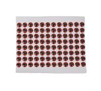 Pegatinas holográficas 3D de señuelo de pesca para atar moscas y manualidades de aparejos, goma suave moldeada con reflectante para atraer peces, 4 tamaños de 6 mm, 8 mm, 10 mm, 12 mm en oro, rojo y