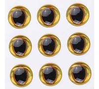 Pegatinas holográficas 3D de señuelo de pesca para atar moscas y manualidades de aparejos, goma suave moldeada con reflectante para atraer peces, 4 tamaños de 6 mm, 8 mm, 10 mm, 12 mm en oro, rojo y