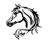 Pegatinas impermeables de cabeza de caballo, Asudaro 2 unidades, diseño de silueta de caballo, pegatinas de estilo animal 3D para ordenador portátil, teléfono, accesorios, casco, ventana, taza, puerta