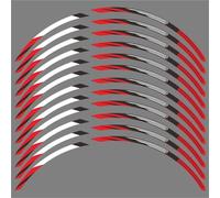 Pegatinas Impermeables Llantas Motocicleta, Accesorios Llantas para CBR1100XX Super Blackbird CBR 1100 XX 1100XX(17-17inch Red)