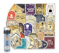 Pegatinas impermeables para botellas de poción - Etiquetas adhesivas estéticas de 50 piezas, adhesivo de larga duración, bonito diseño mágico | Ideal para botellas, portátiles, equipaje, diarios, álbu