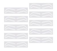 Pegatinas impermeables para cejas, color blanco, paquete de 10 plantillas ajustables para cejas perfectamente definidas, calcomanías para cejas Guaid