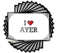 Pegatinas inapropiadas con texto en inglés "I Love Ayer" para hombre, decoración de hombre y cueva (6 x 9 cm)