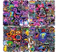 Pegatinas Infantiles 200 Stickers Divertidas, Estilo Neon, Recompensas Stickers para Niños Colegio, Impermeable Vinilo Pegatinas para Scrapbook Ordenador Portatil Botella Agua Tablet Maletas Bici etc