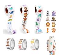 Pegatinas infantiles animales 3000 unidades adhesivas redondas 2,5 cm multicolor decoración cuadernos manualidades fiestas cumpleaños niños