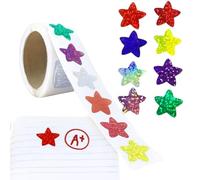 Pegatinas infantiles multicolor 1500 unidades adhesivas decorativas de 1 pulgada estrellas corazones puntos para recompensas escolares y manualidades