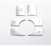 Pegatinas Interiores De Estilo De Coche, Botones Multimedia Centrales, Decoración De Lentejuelas para Mercedes para Benz W212 Clase E 2010-2015(6 Pieces)