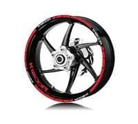 Pegatinas Kit Adhesivos Reflectantes para Llantas De Motocicleta para K1200R K1200 K 1200 R. Kit Protectores Llanta Y Buje Calcomanías Reflectantes Llantas(Rojo)
