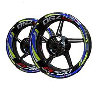 Pegatinas Kit Adhesivos Reflectantes para Llantas De Motocicleta para Suzuki GSX-R750 GSX R750 GSXR750 GSX-R 750 Calcomanías Reflectantes Llantas(Color 1)