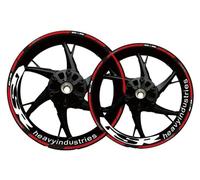 Pegatinas Kit Adhesivos Reflectantes para Ruedas De Motocicleta para Suzuki GSR400 GSR600 GSR750 GSR 400 600 750. Incluye Kit Calcomanías Reflectantes Llantas(Color 1)